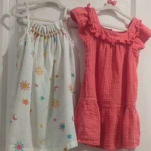 Old Navy And Cat & Jack Pink and White Toddler Summer Dress Set